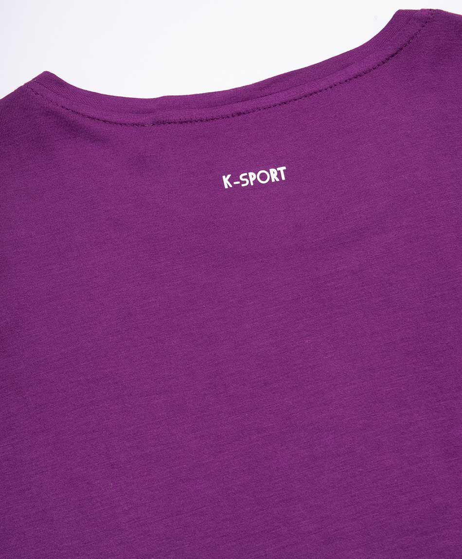 Polera deportiva mujer sentidos purpura