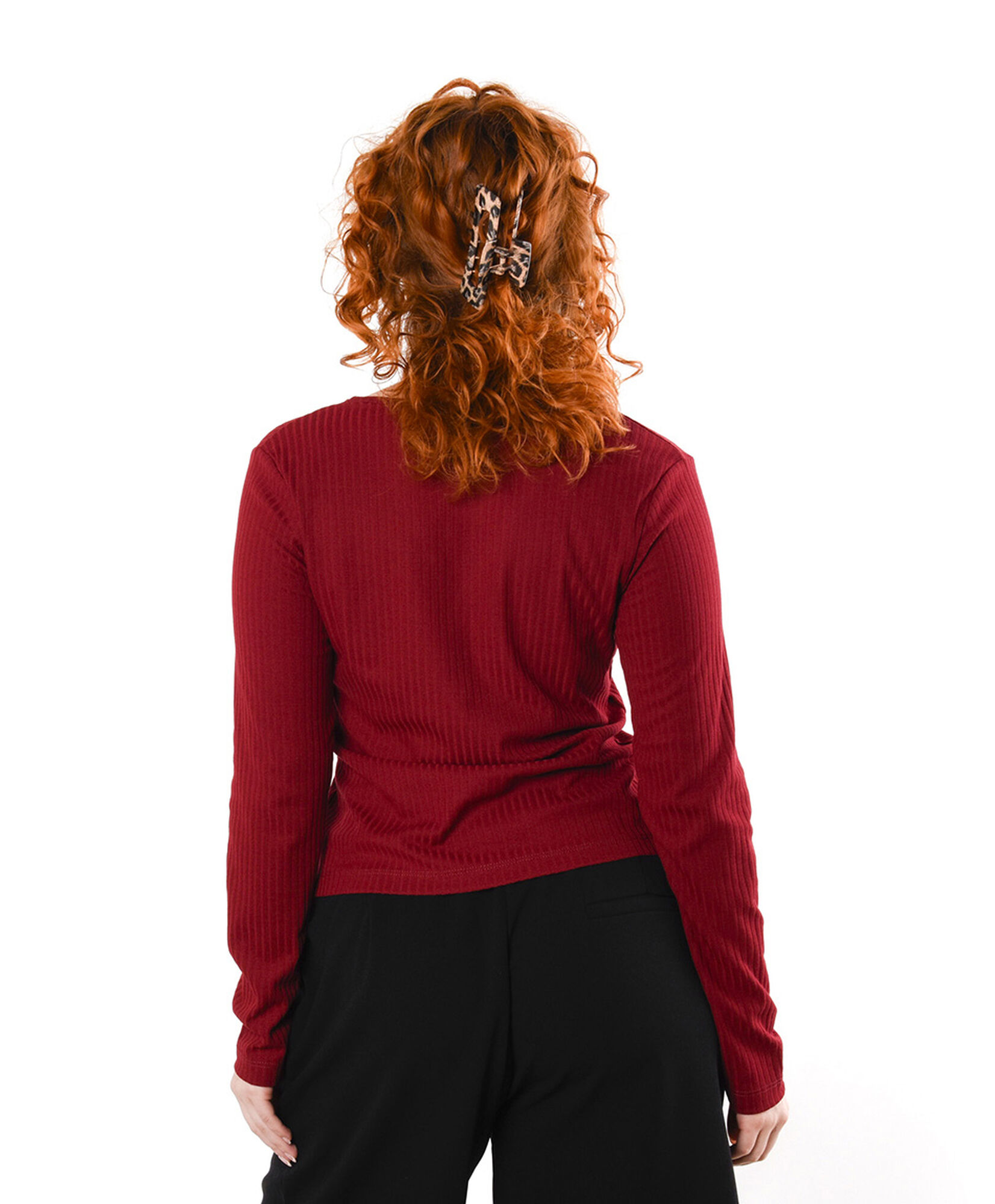Polera mujer acanalada broches Polera mujer acanalada broches