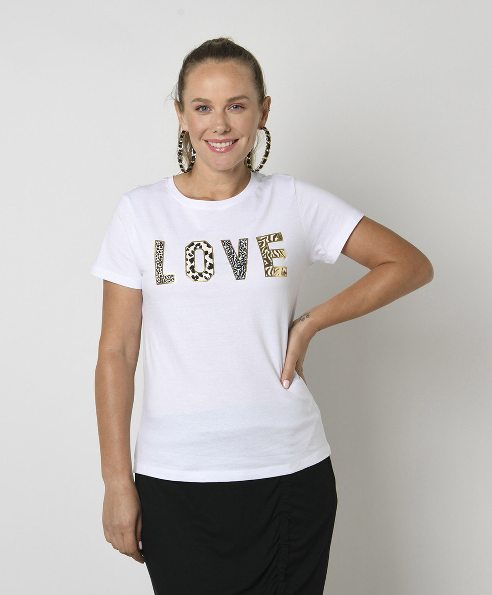 Polera mujer love animal print Polera mujer love animal print