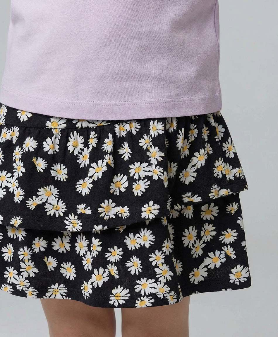 Falda ni&ntilde;a pisos floreada