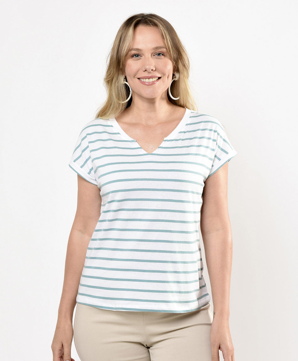 Polera mujer rayas