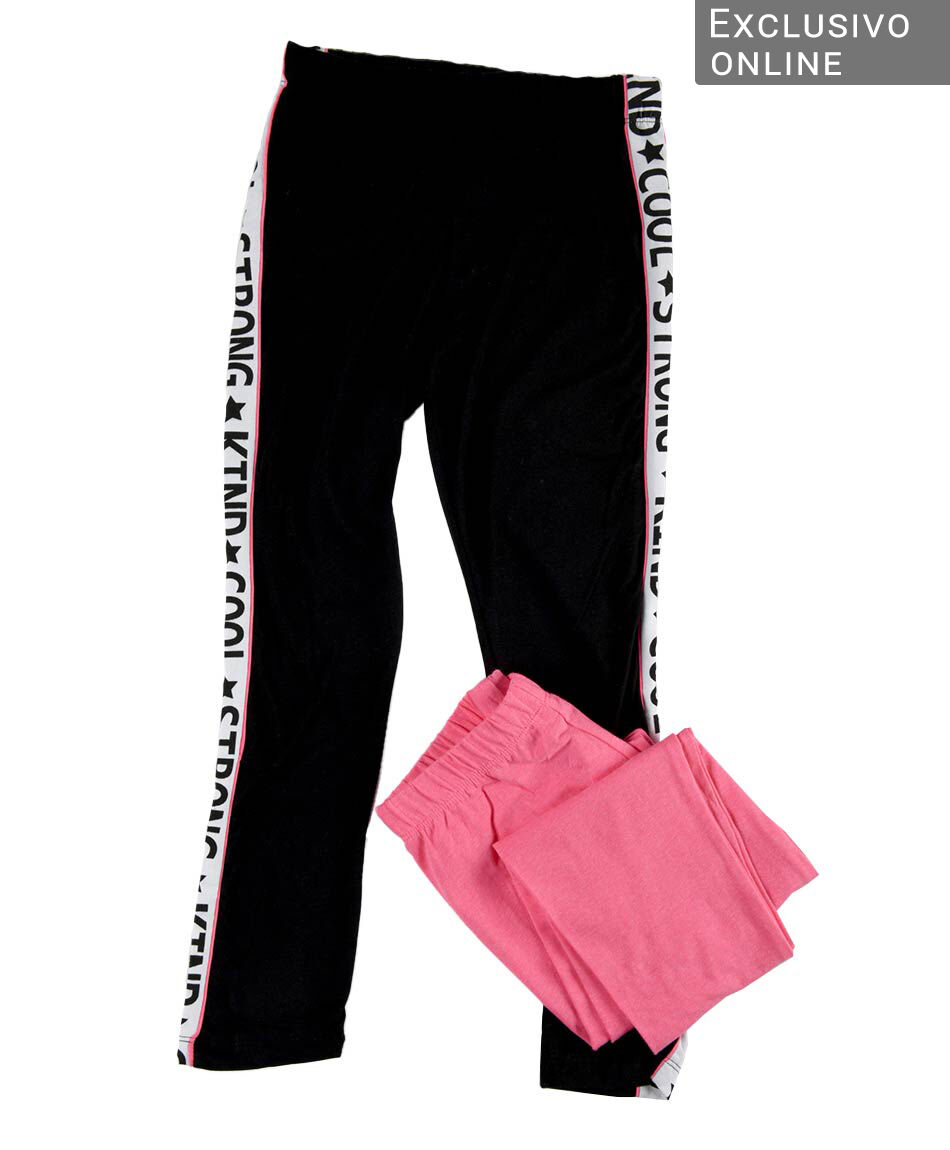 Pack 2 leggins ni&ntilde;a