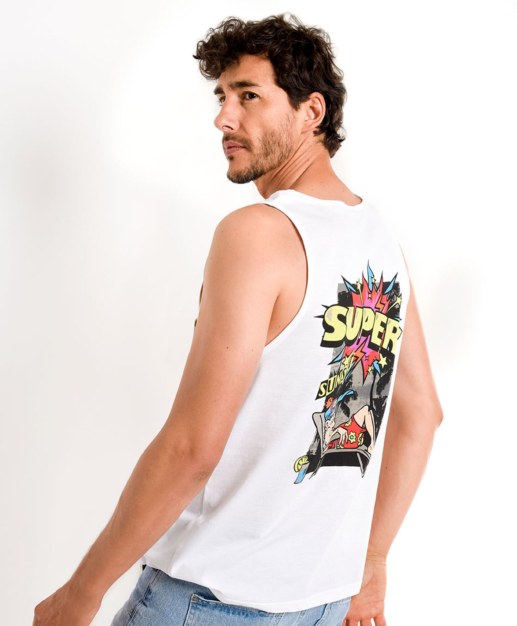 Polera hombre limonada sin mangas Polera hombre limonada sin mangas