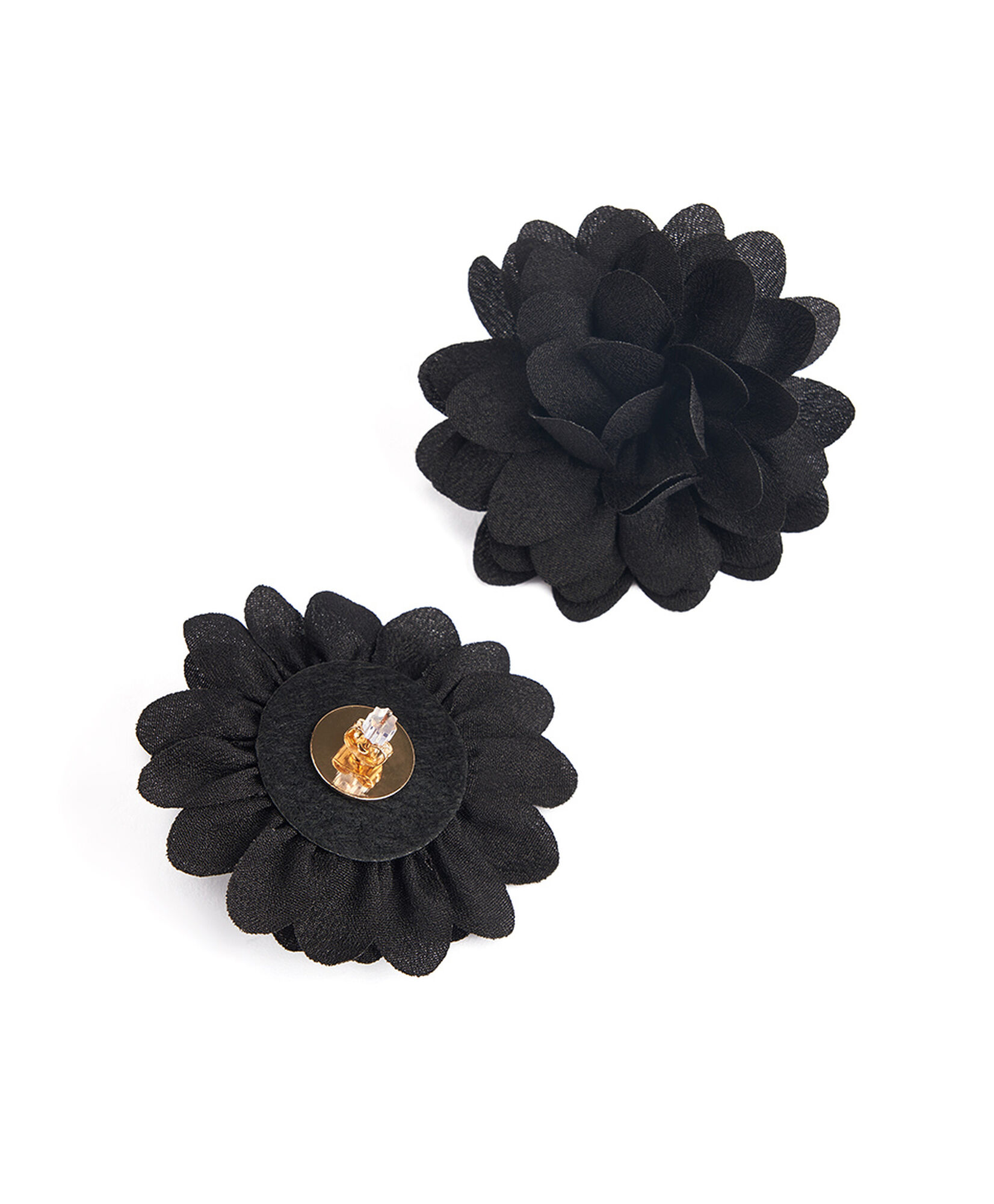 Aros mujer flor black Aros mujer flor black