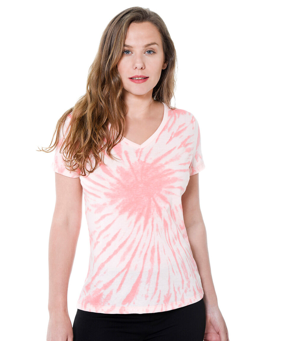 Polera tie dyed naranjo