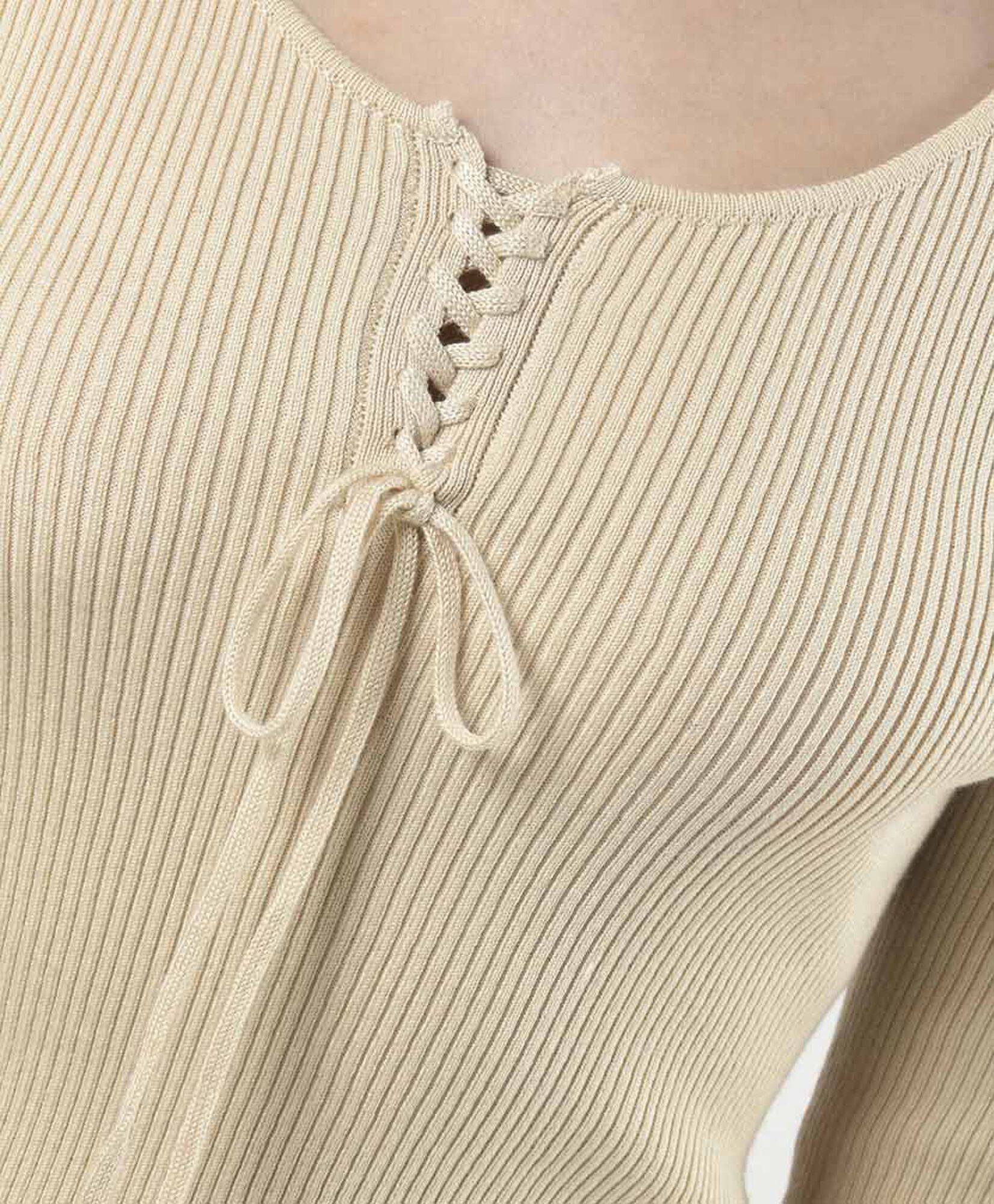 Sweater mujer lazo en cuello Sweater mujer lazo en cuello