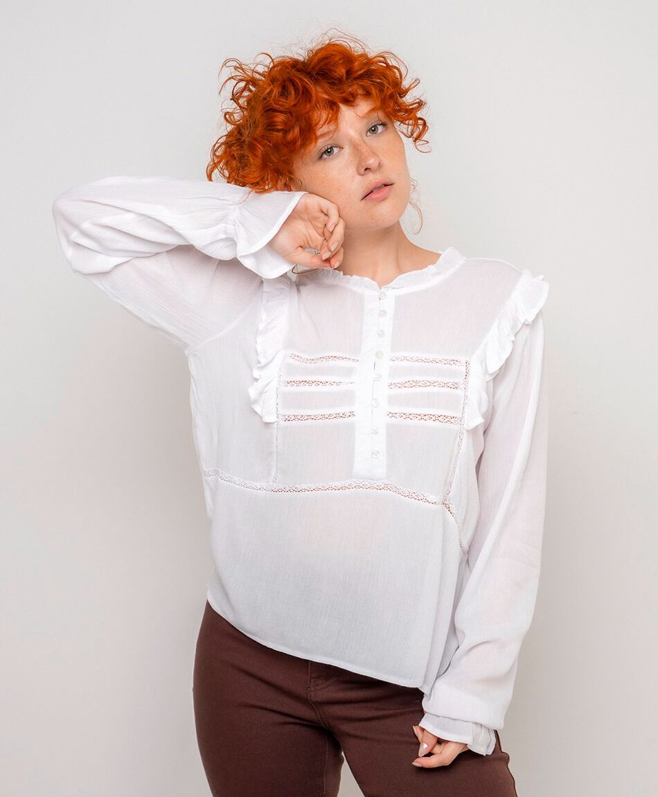 Blusa mujer vuelos lace