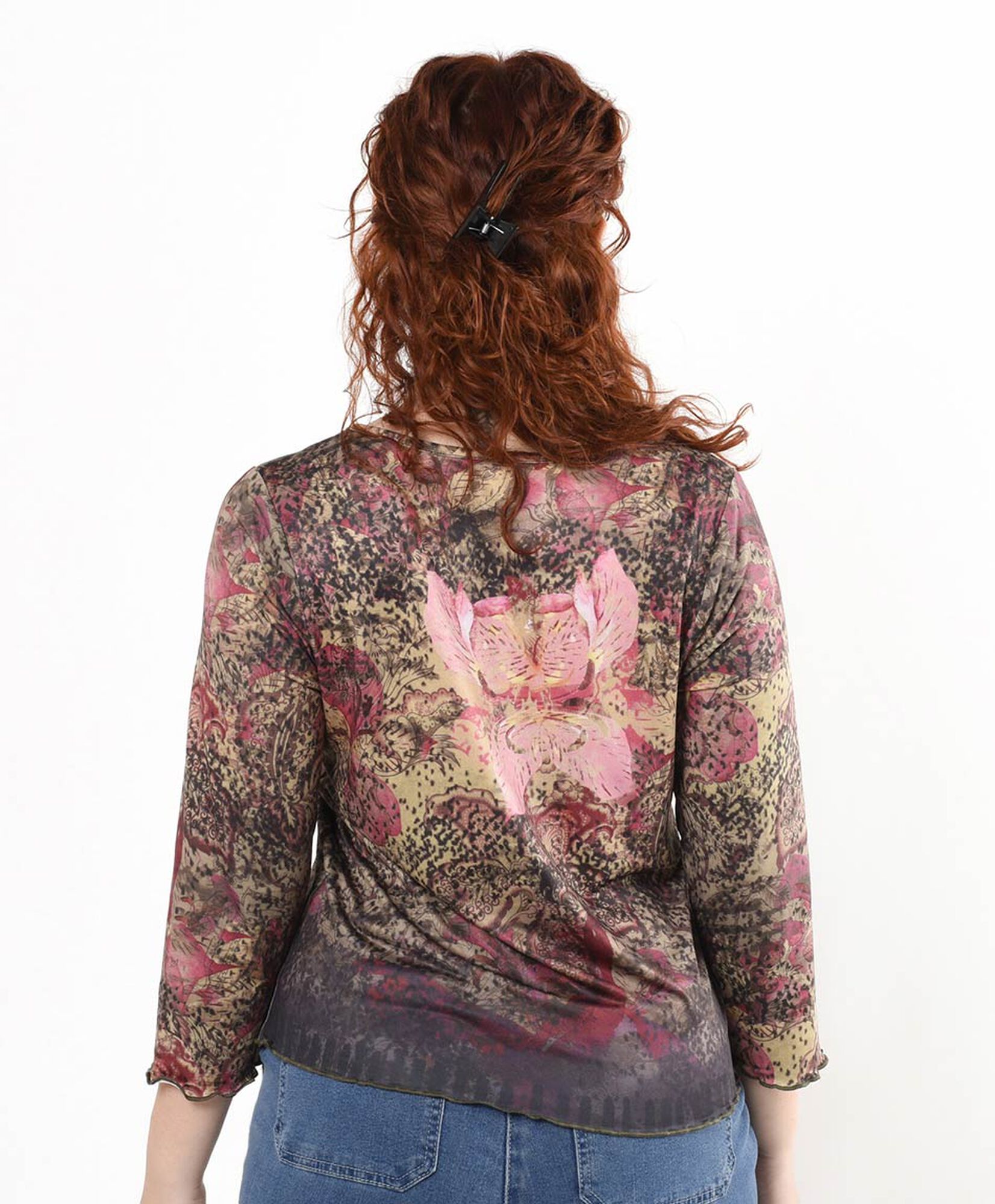 Polera mujer estampada manga larga Polera mujer estampada manga larga