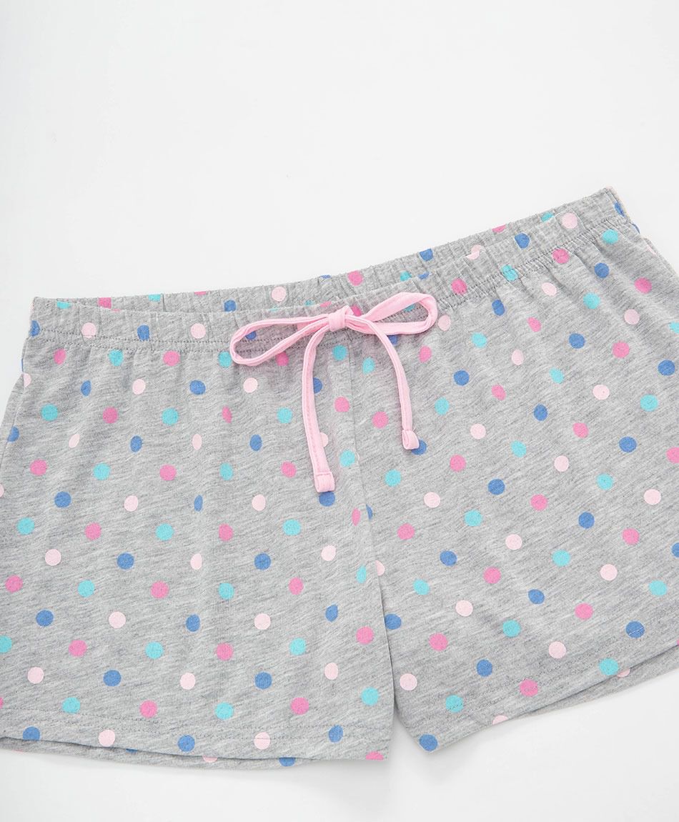 Pijama mujer short lunares dog