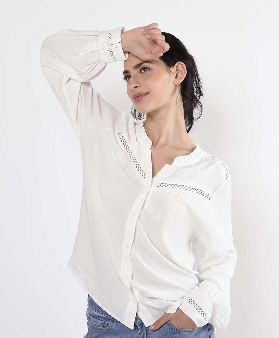 Blusa mujer encaje calado