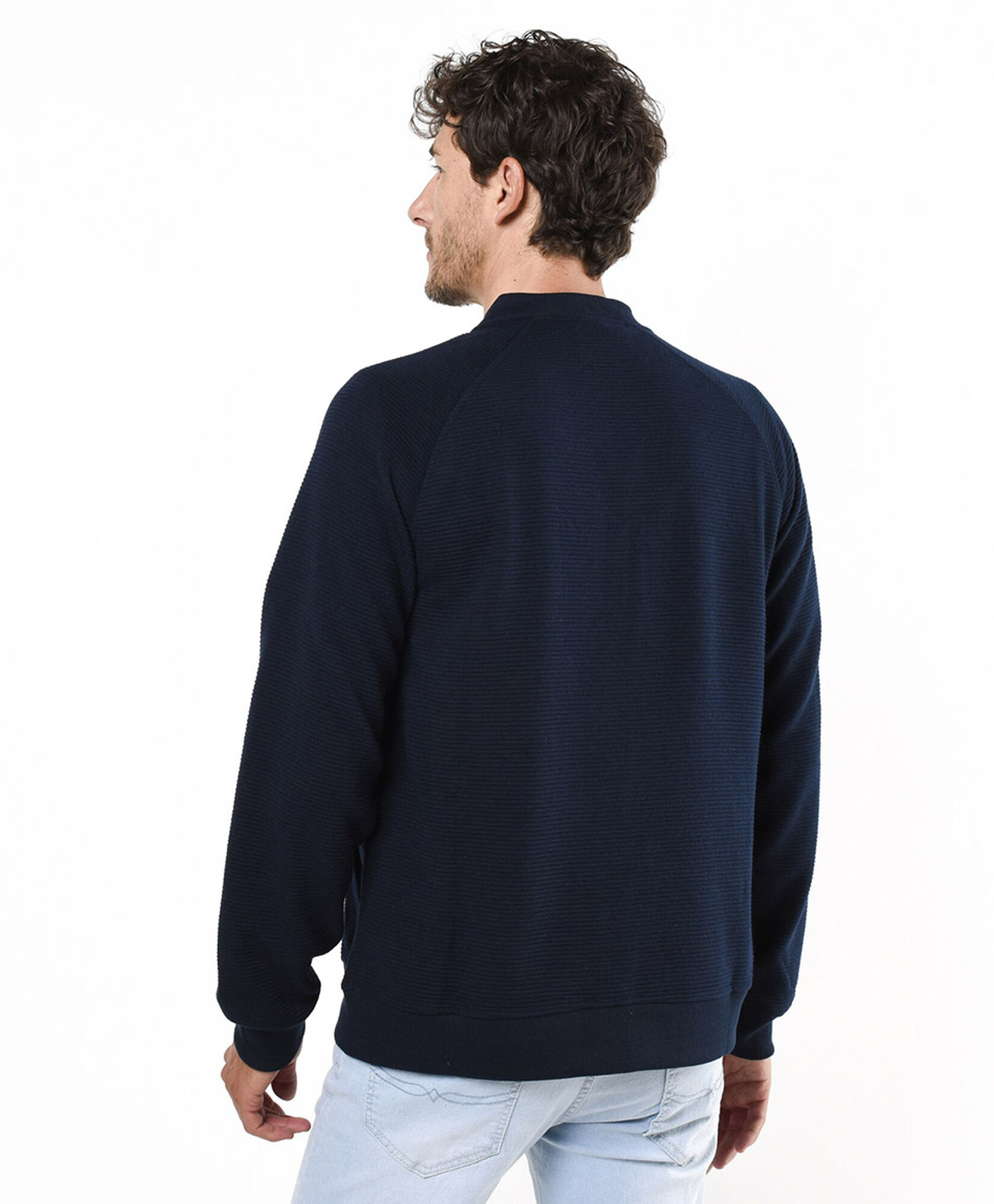 Chaqueta hombre jacquard azul oscuro Chaqueta hombre jacquard azul oscuro