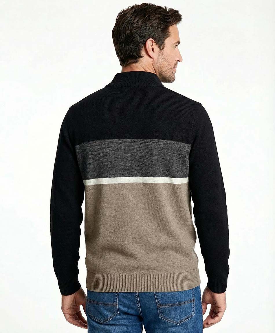 Sweater hombre l&iacute;neas neutro