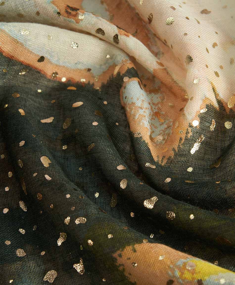 Pareo mujer flores brillos