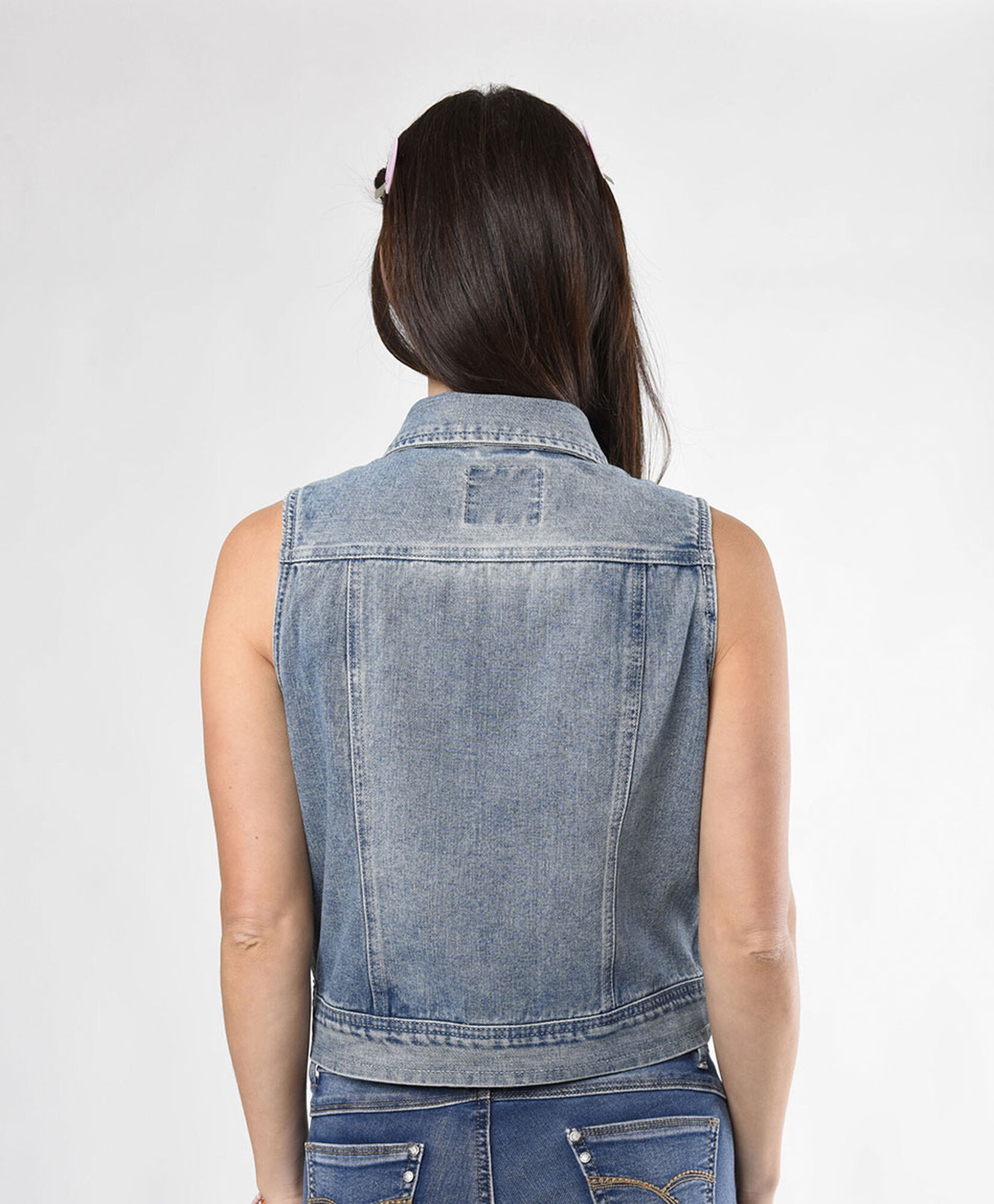 Chaqueta mujer denim sin mangas Chaqueta mujer denim sin mangas