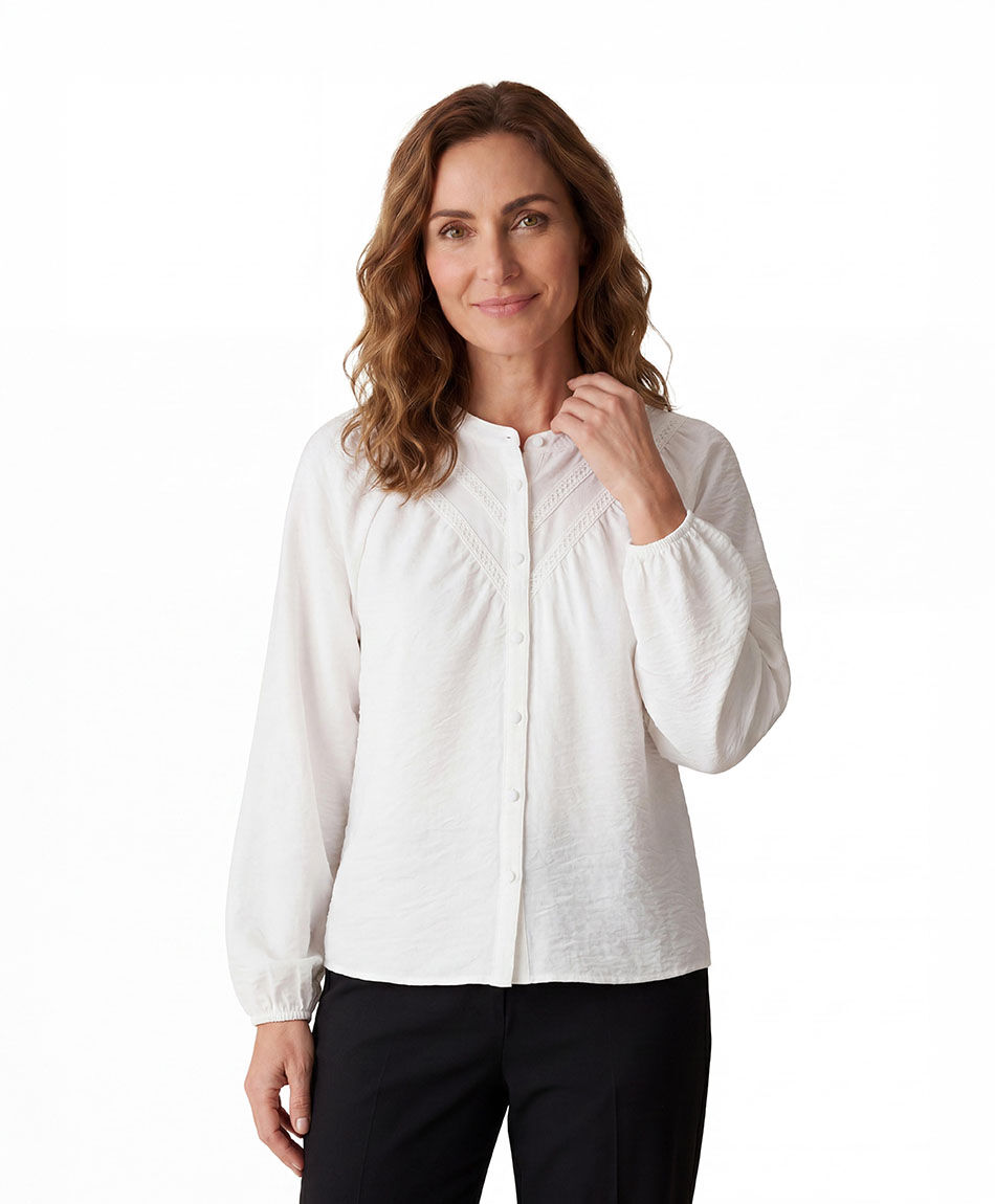 Blusa mujer detalle encaje