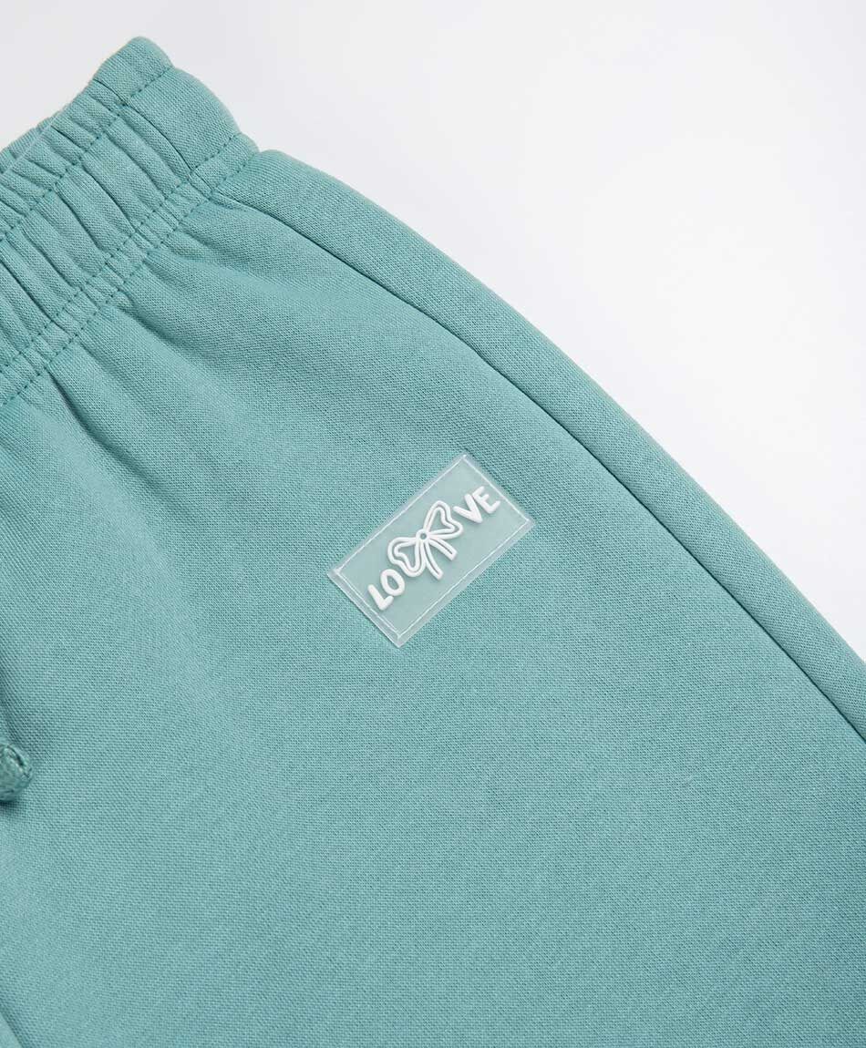 Pantal&oacute;n buzo ni&ntilde;a b&aacute;sico verde