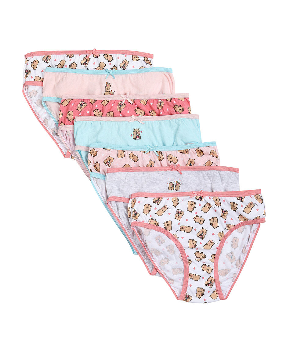 Pack 7 calzones ni&ntilde;a estampados