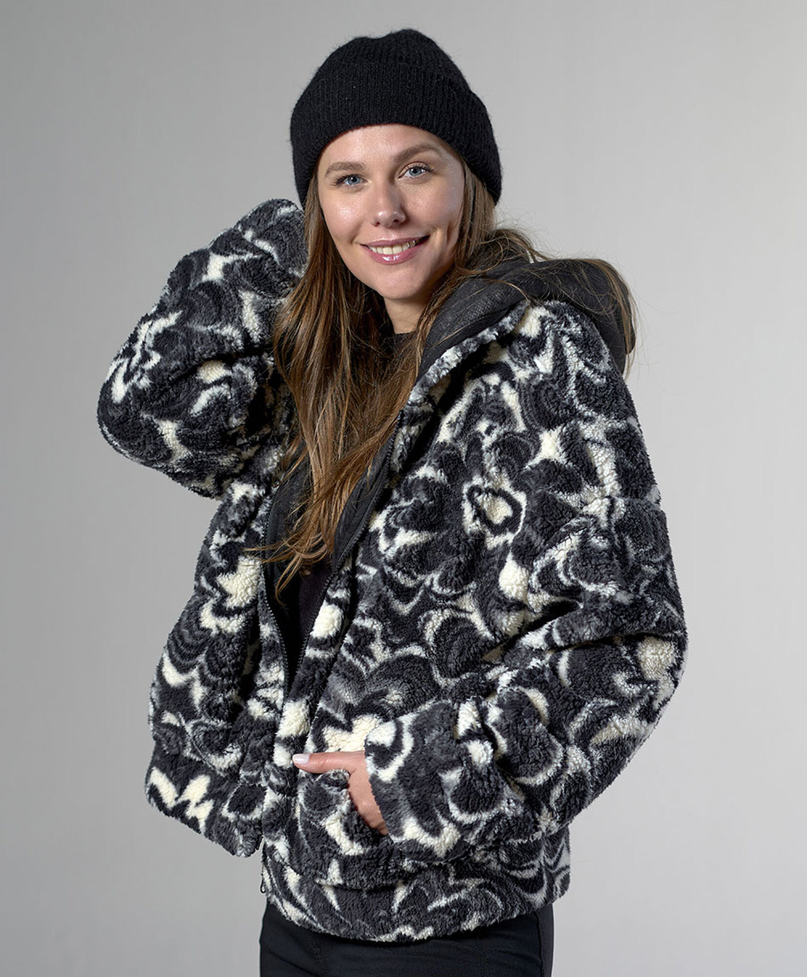 Polar mujer chiporro estampado Polar mujer chiporro estampado