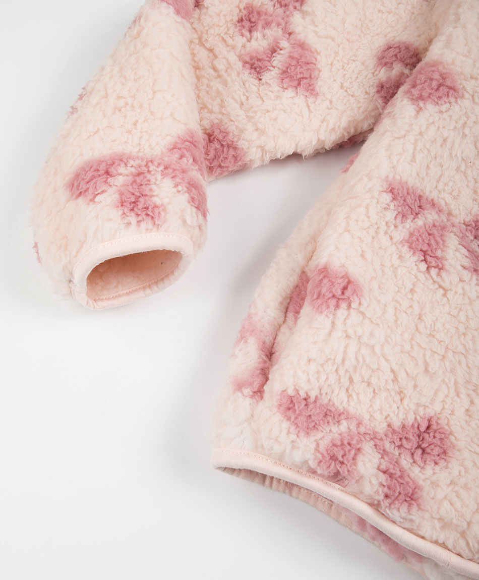 Poler&oacute;n ni&ntilde;a estampado mo&ntilde;o pink