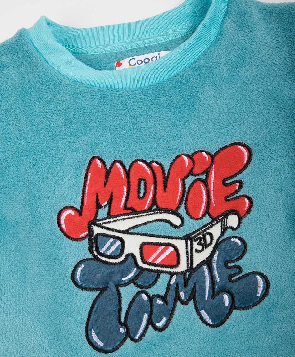 Pijama ni&ntilde;o estampado movie time