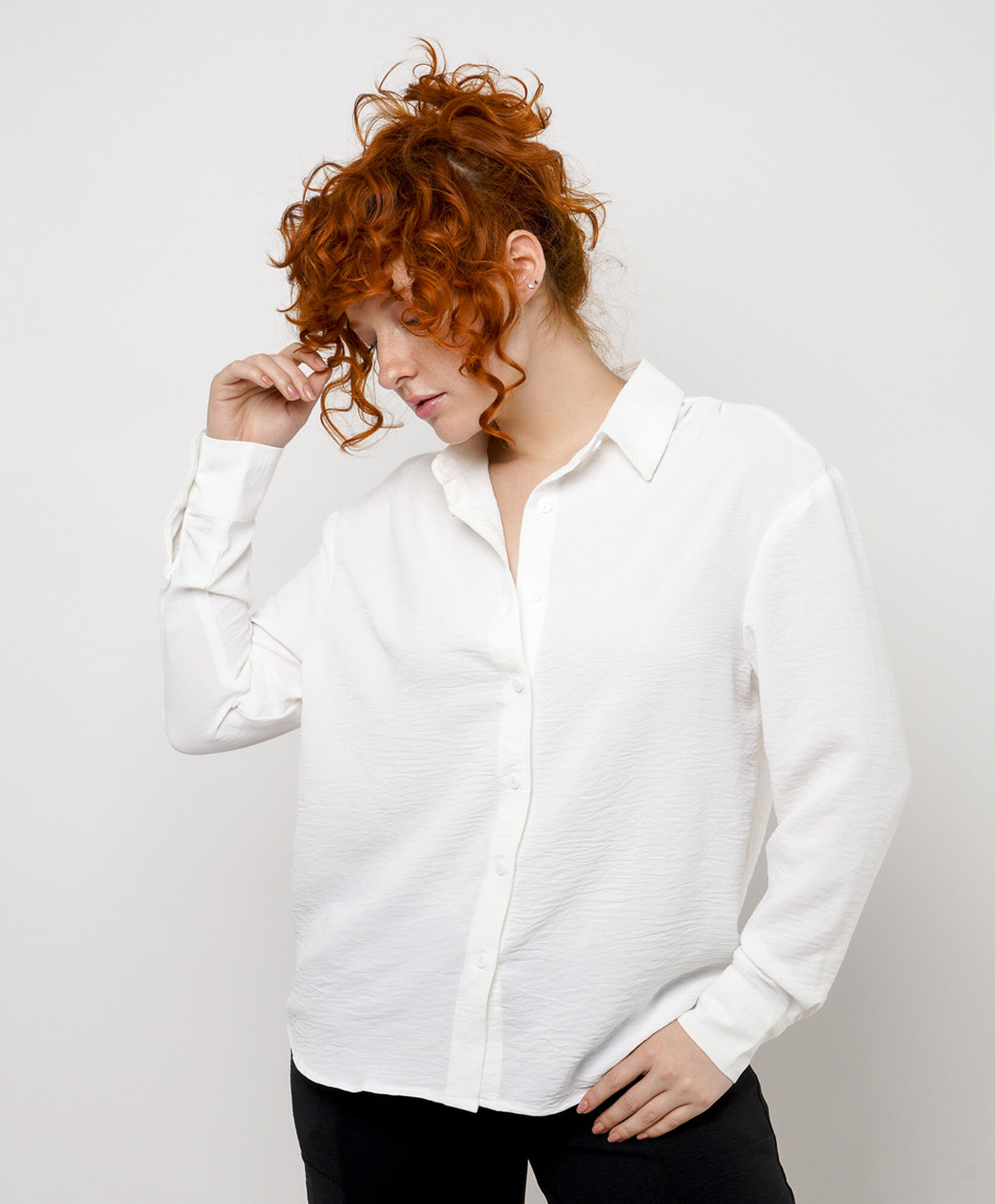 Blusa mujer camisera satinada Blusa mujer camisera satinada