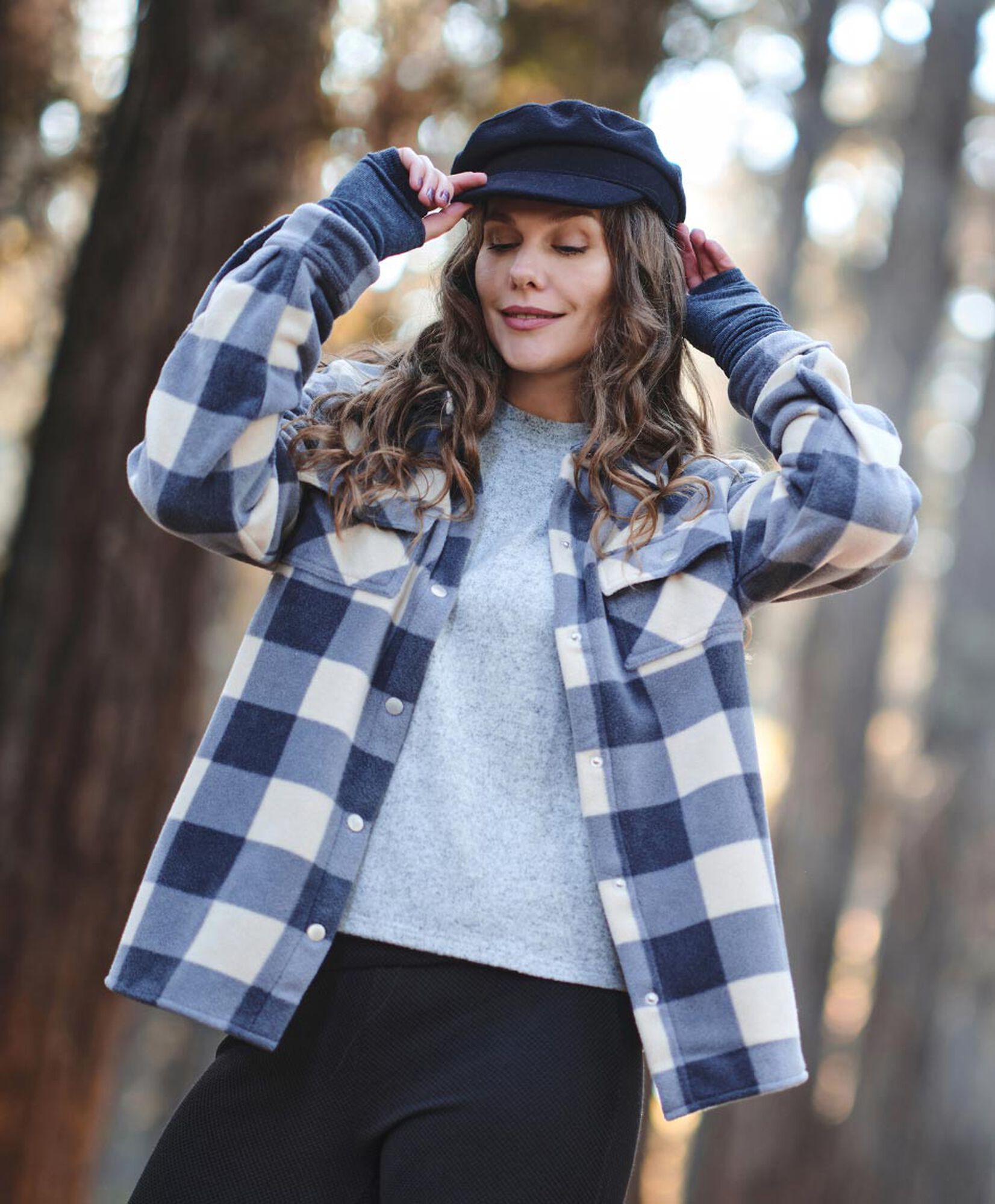 Chaqueta mujer polar cuadros Chaqueta mujer polar cuadros