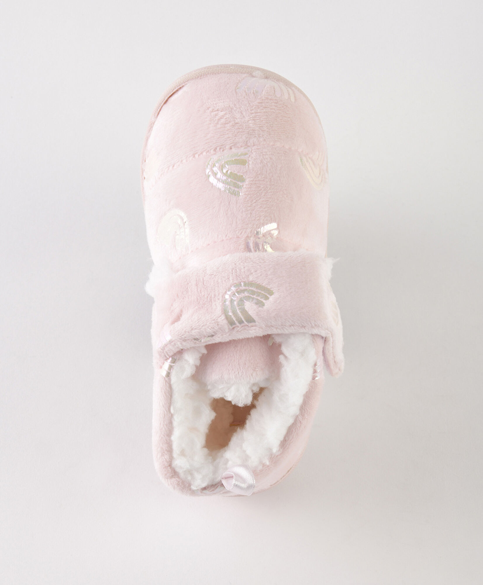 Pantufla infantil (23 a 29) rosada arcoiris Pantufla infantil (23 a 29) rosada arcoiris