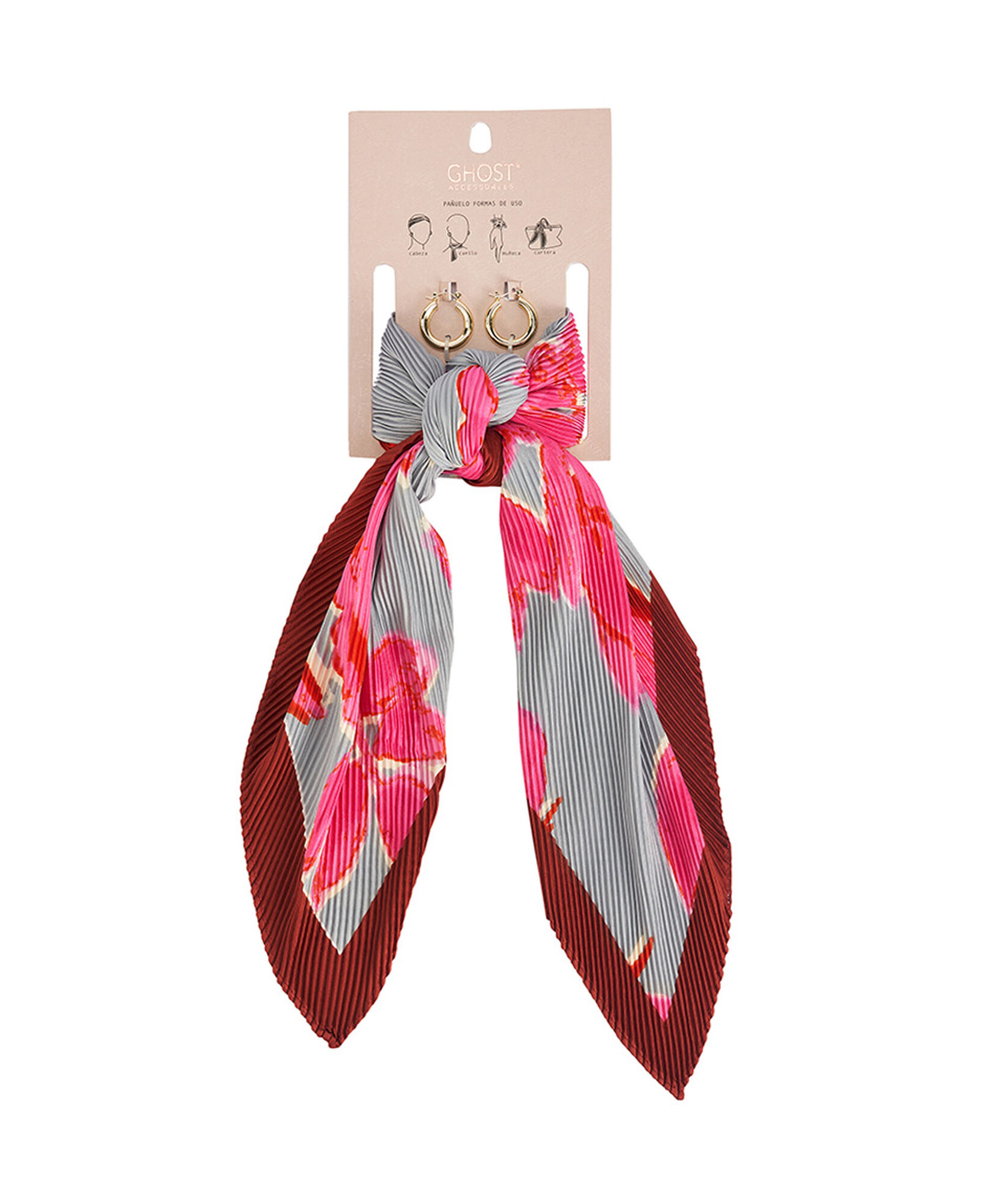 Set pañuelo + aros mujer tulipanes Set pañuelo + aros mujer tulipanes