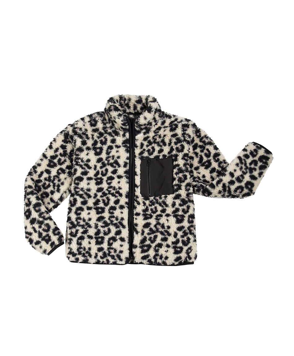 Poler&oacute;n ni&ntilde;a sherpas animal print