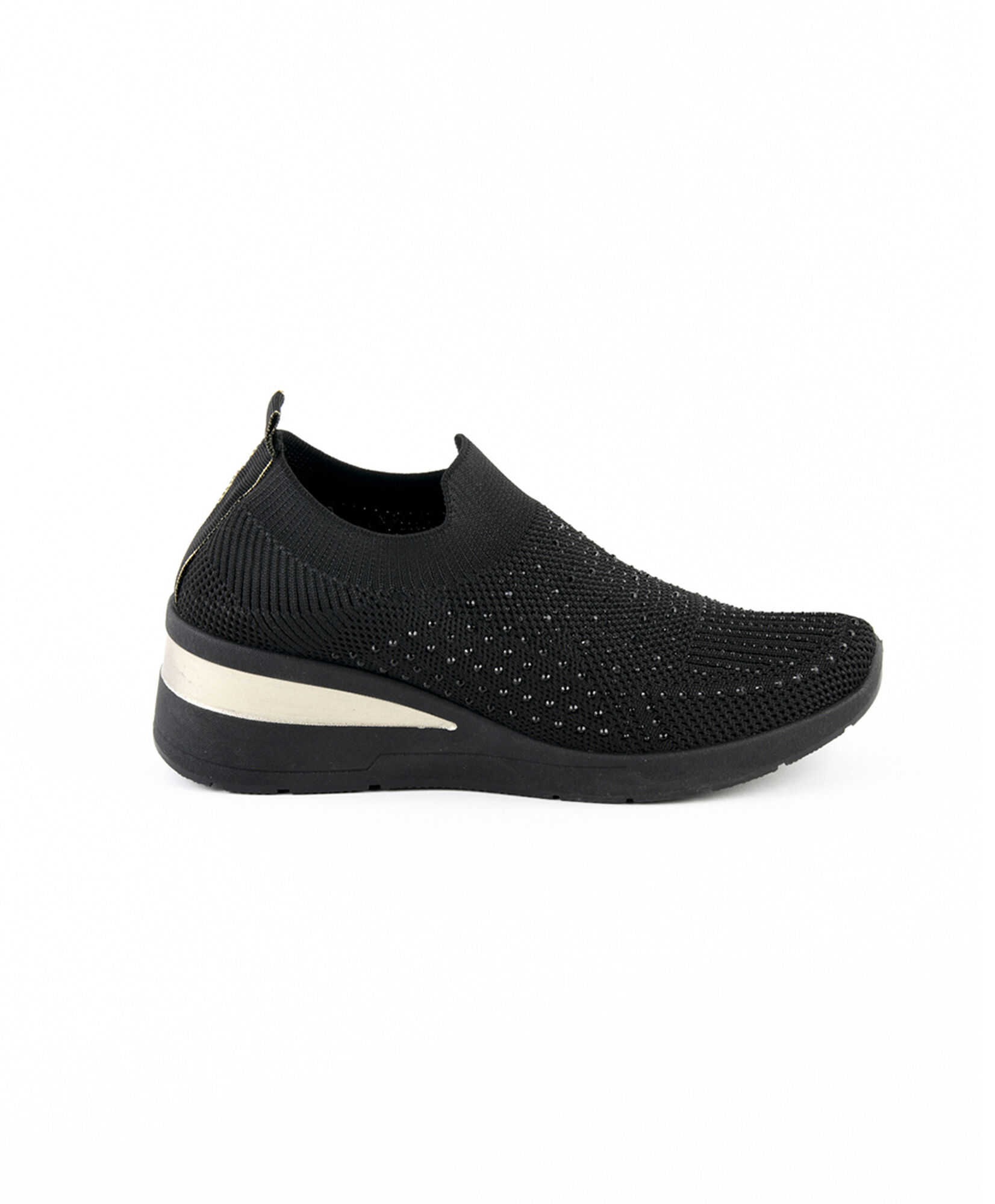 Zapatilla mujer piedritas negra Zapatilla mujer piedritas negra