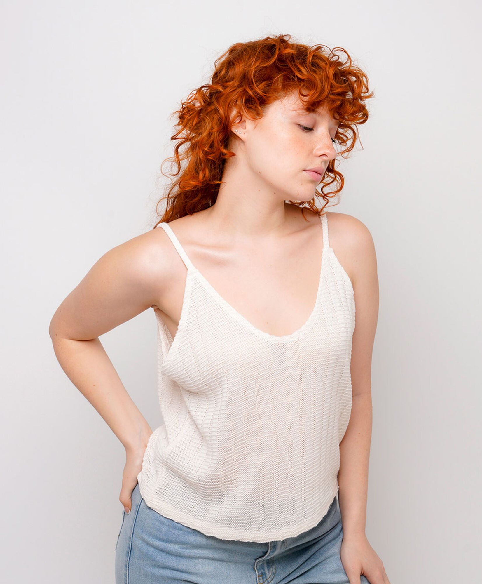 Tejido mujer top liso Tejido mujer top liso