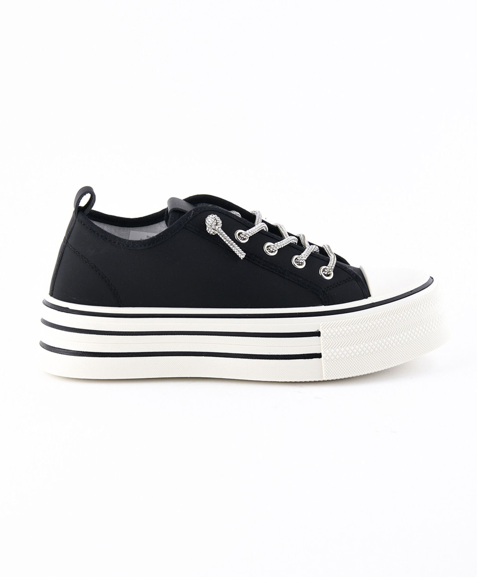 Zapatilla mujer cordones brillantes plataforma Zapatilla mujer cordones brillantes plataforma