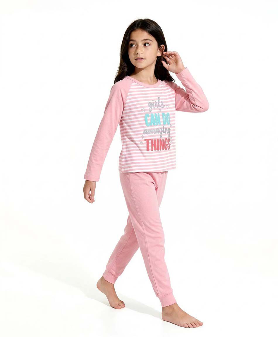 Pijama ni&ntilde;a l&iacute;neas frase