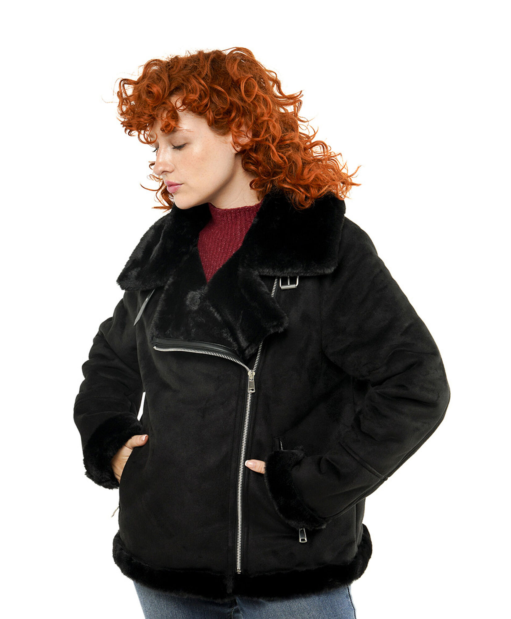 Chaqueta mujer cruzada pelitos Chaqueta mujer cruzada pelitos