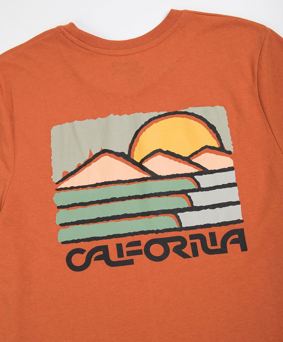 Polera hombre doble estampado california