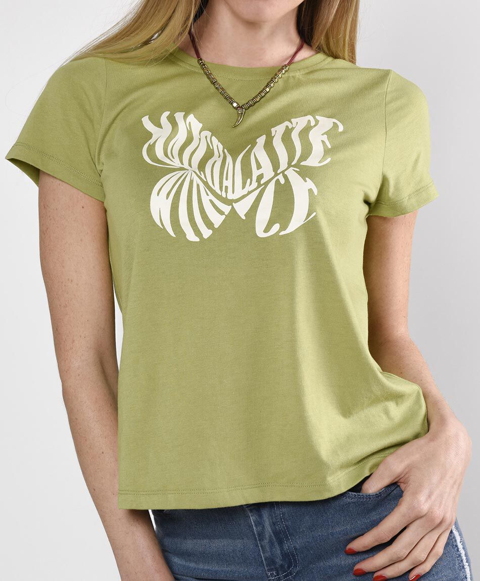 Polera manga corta cuello redondo