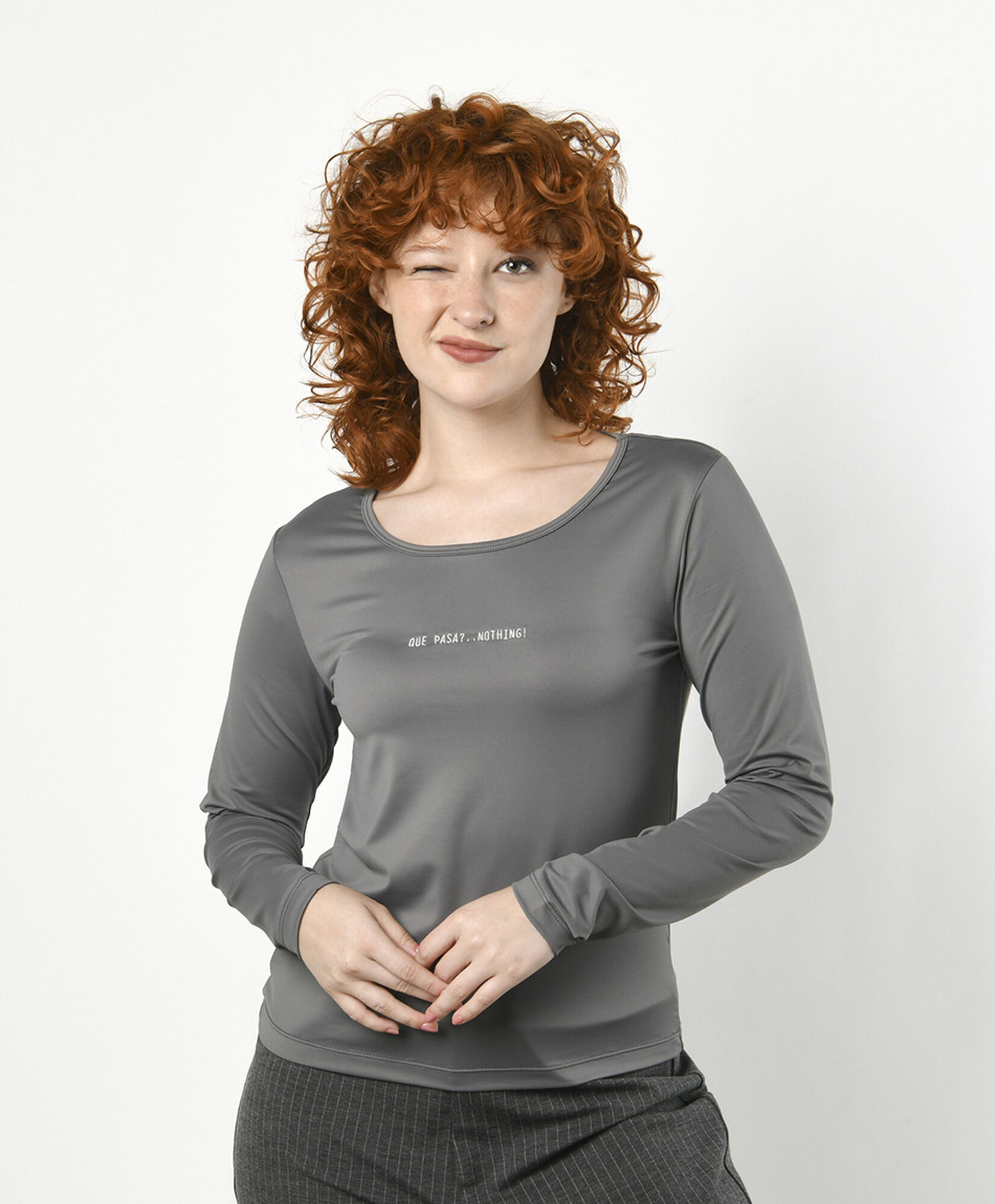 Polera mujer mini frase Polera mujer mini frase