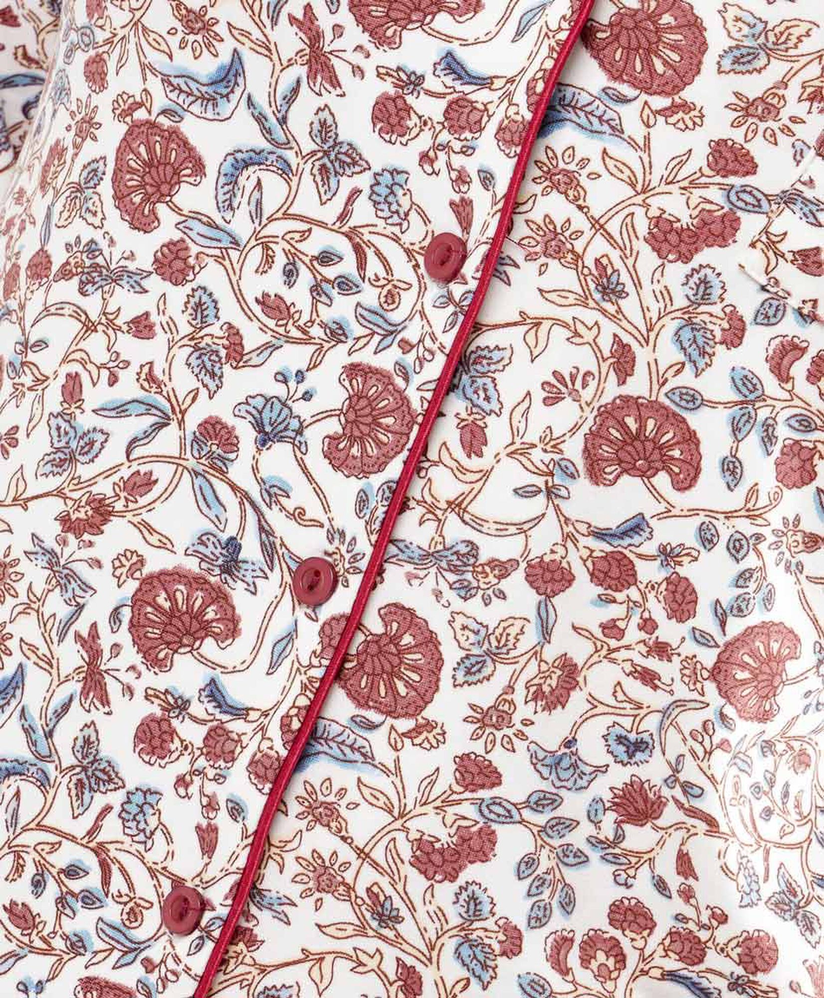 Pijama mujer camisero diseño flor Pijama mujer camisero diseño flor