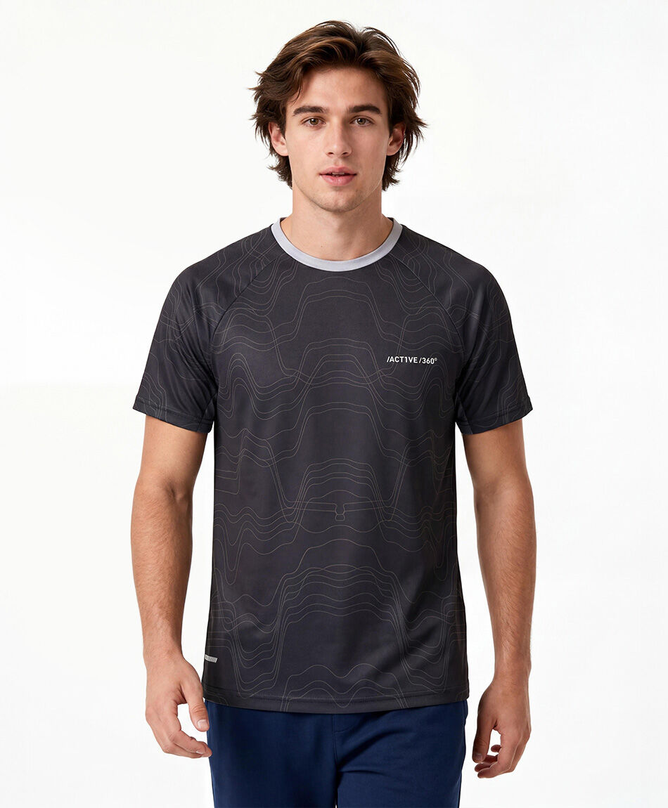 Polera deportiva hombre ondas active
