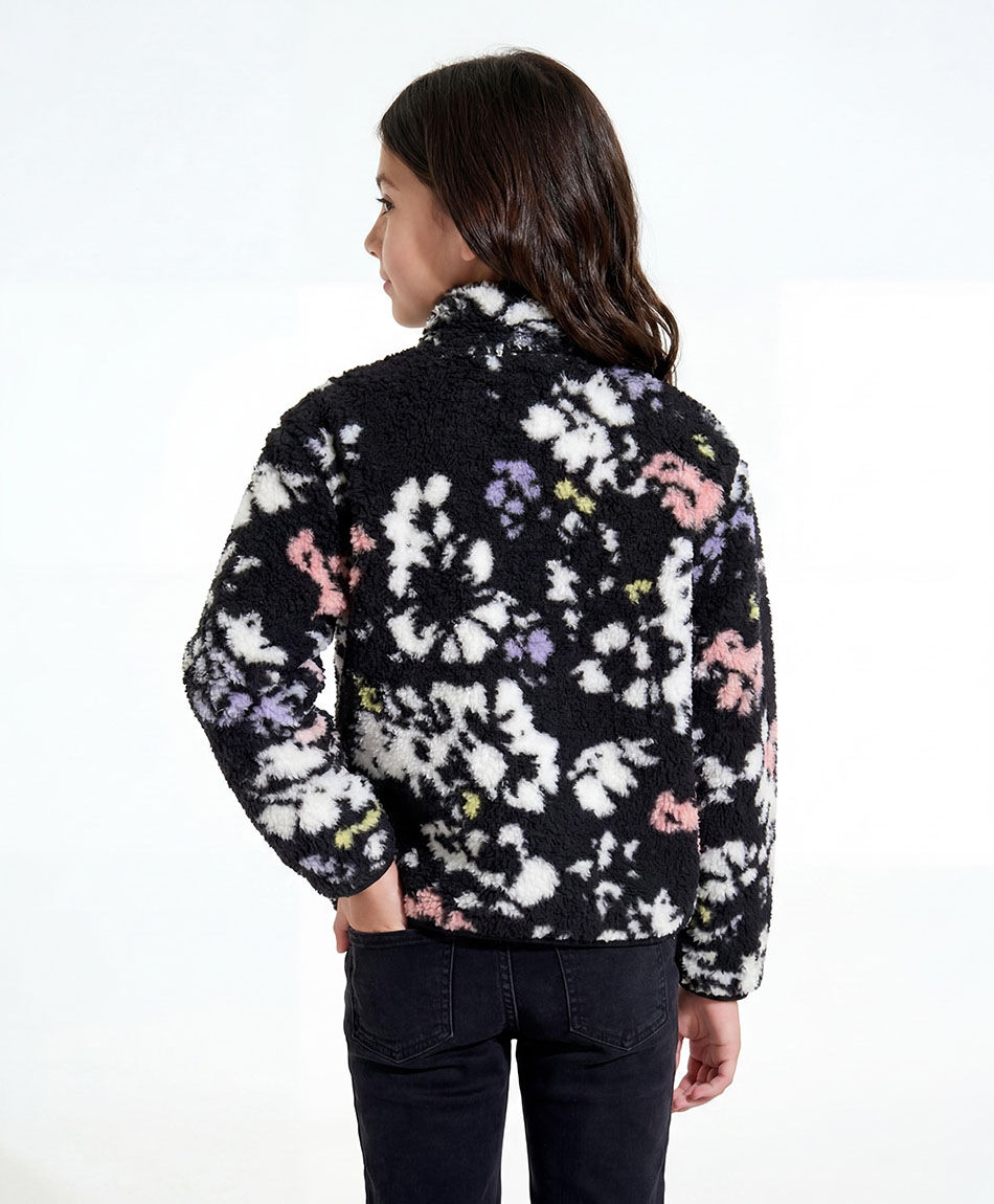 Poler&oacute;n ni&ntilde;a sherpas black