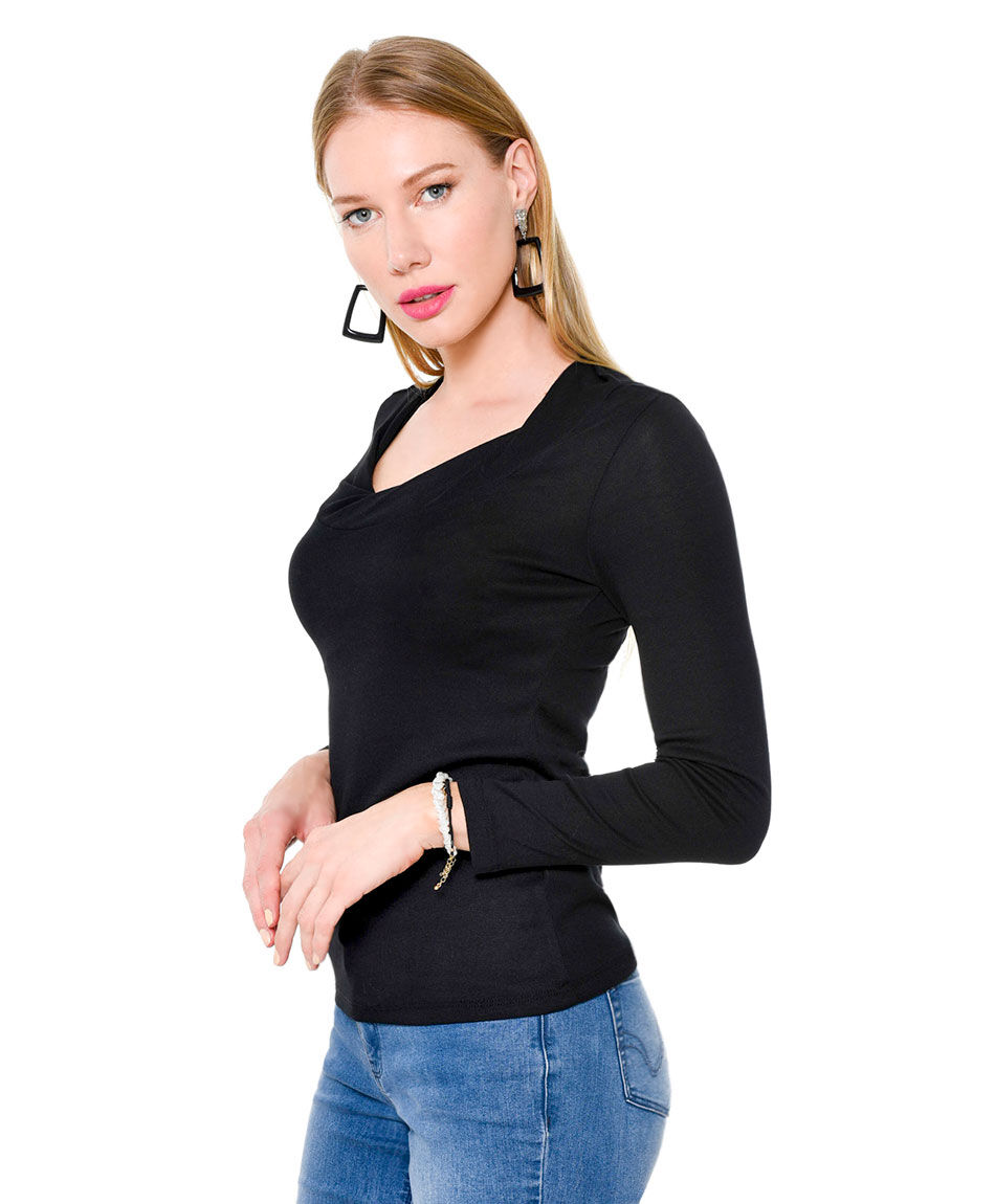 Polera jersey turtleneck