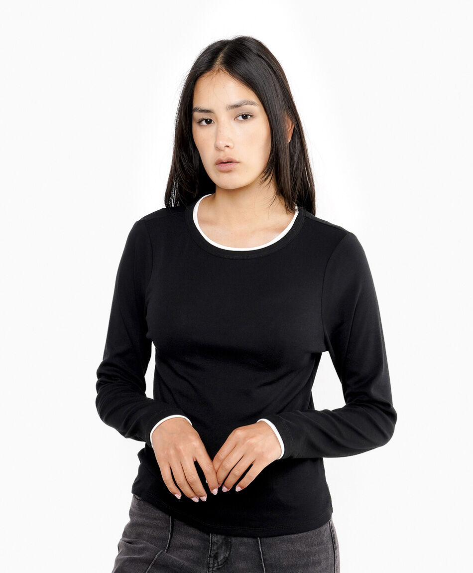Polera mujer jersey b&aacute;sica