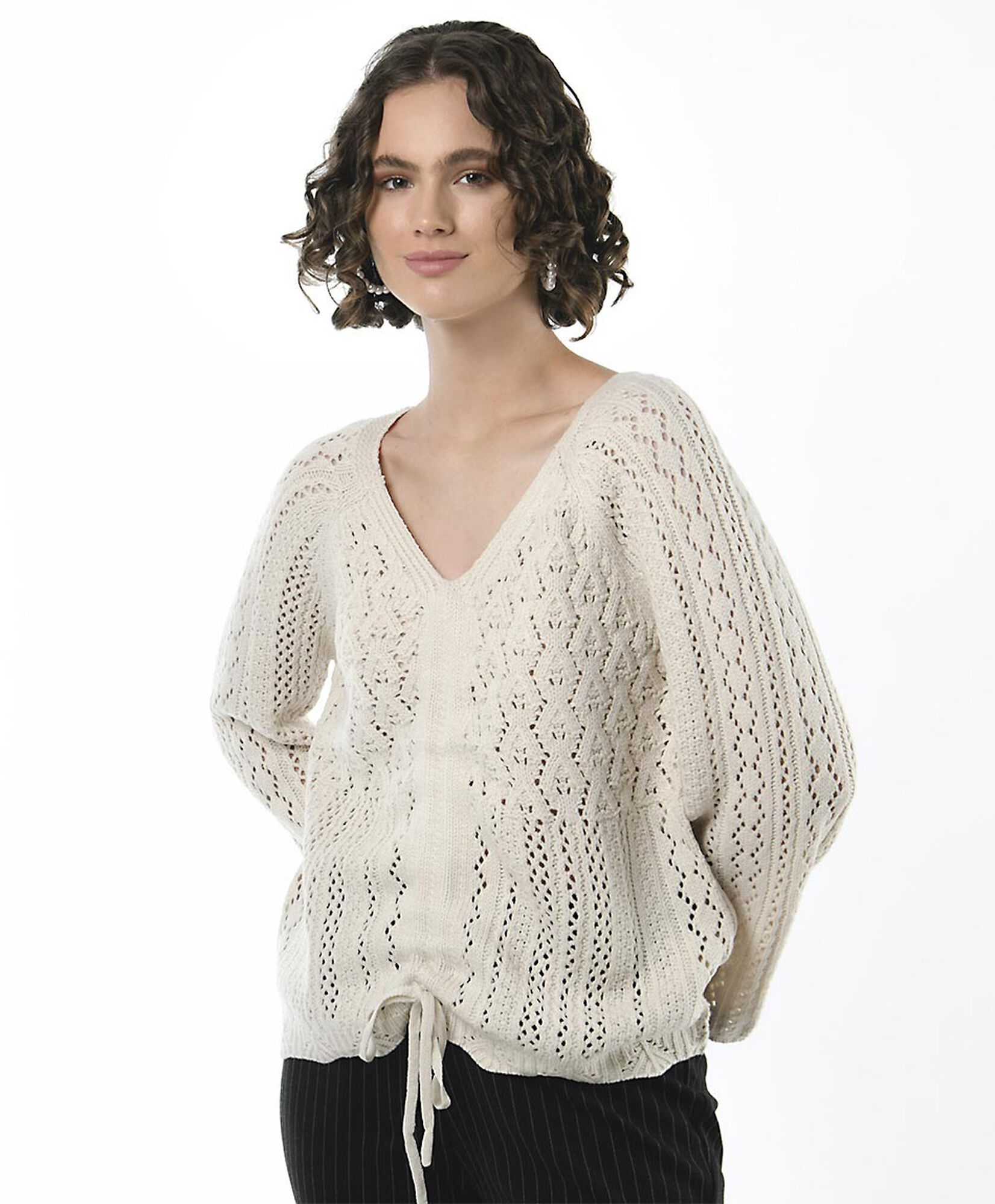 Sweater mujer calado lazo Sweater mujer calado lazo