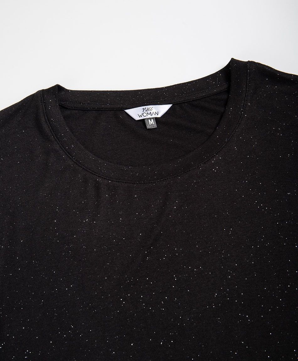 Polera mujer puntos plata