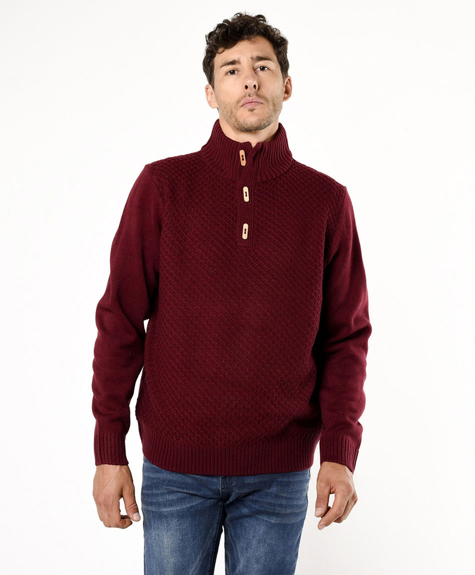 Sweater hombre tejido cuello alto Sweater hombre tejido cuello alto