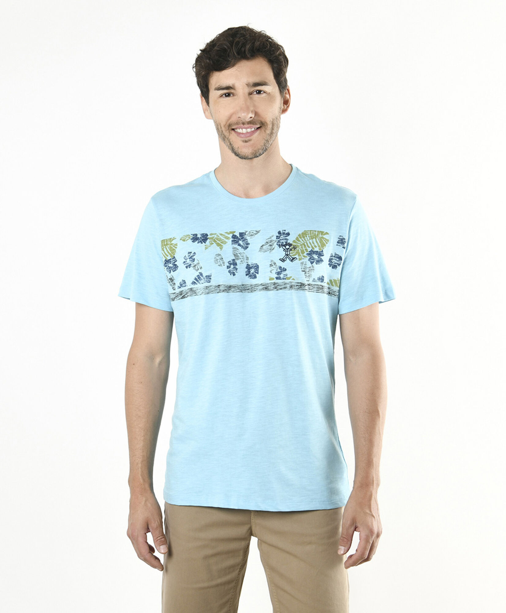 Polera hombre tropical dibujo Polera hombre tropical dibujo