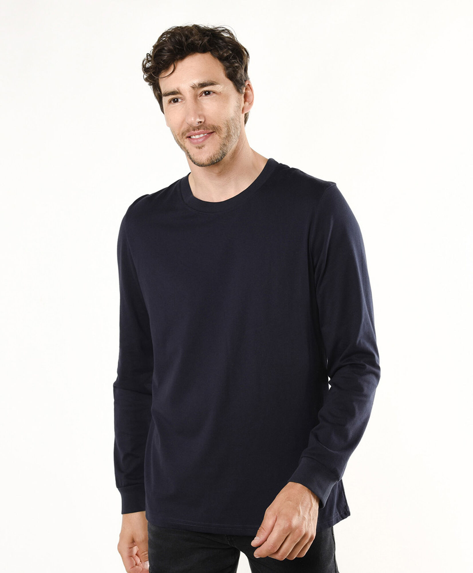Polera hombre lisa manga larga Polera hombre lisa manga larga