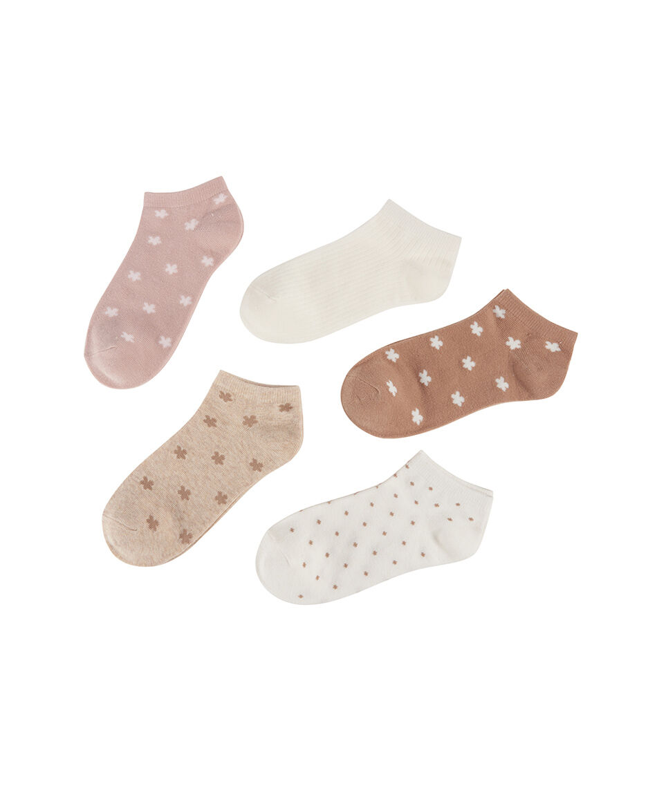 Pack 5 calcetines mujer florcitas