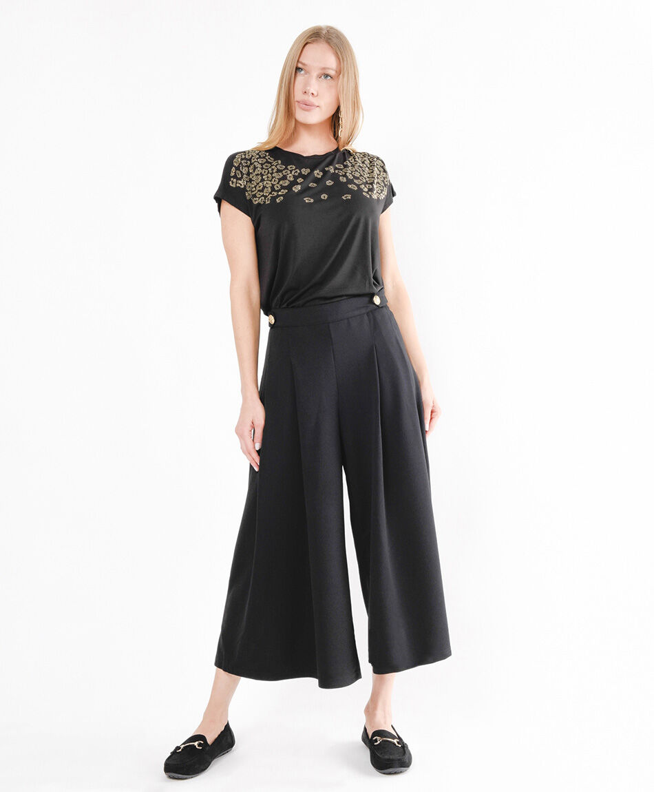 Pantal&oacute;n mujer pinzas super wide