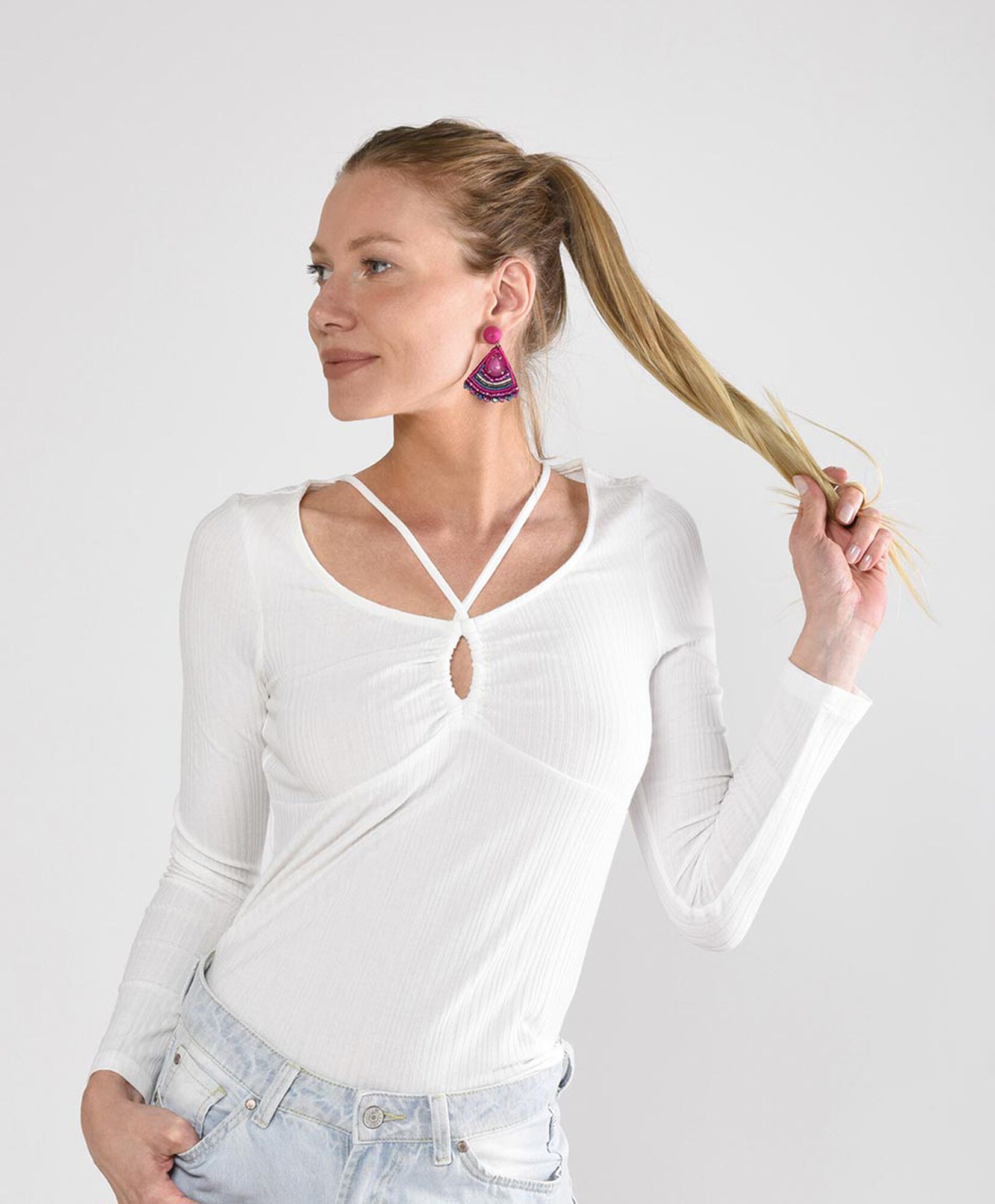 Polera mujer lazos Polera mujer lazos